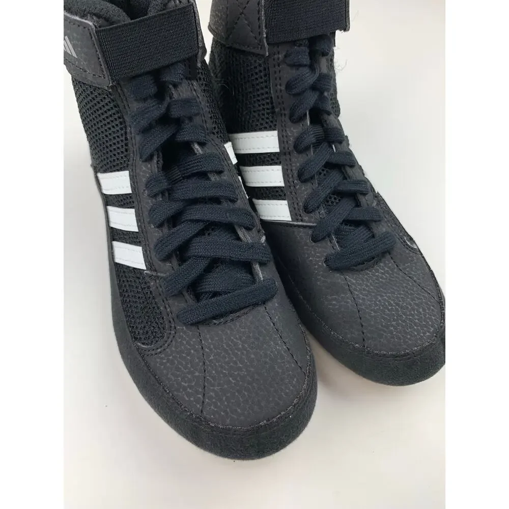 Adidas Youth HVC 2 Wrestling Shoes Black Lace Up Strap AQ3327 Boys Kids 1